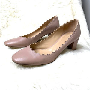 Chloe Pink Scalloped Heels Size 8